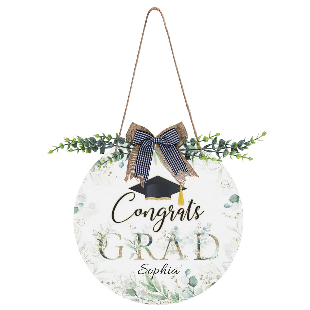 Personalized Graduation Welcome Sign Round Door Hanger