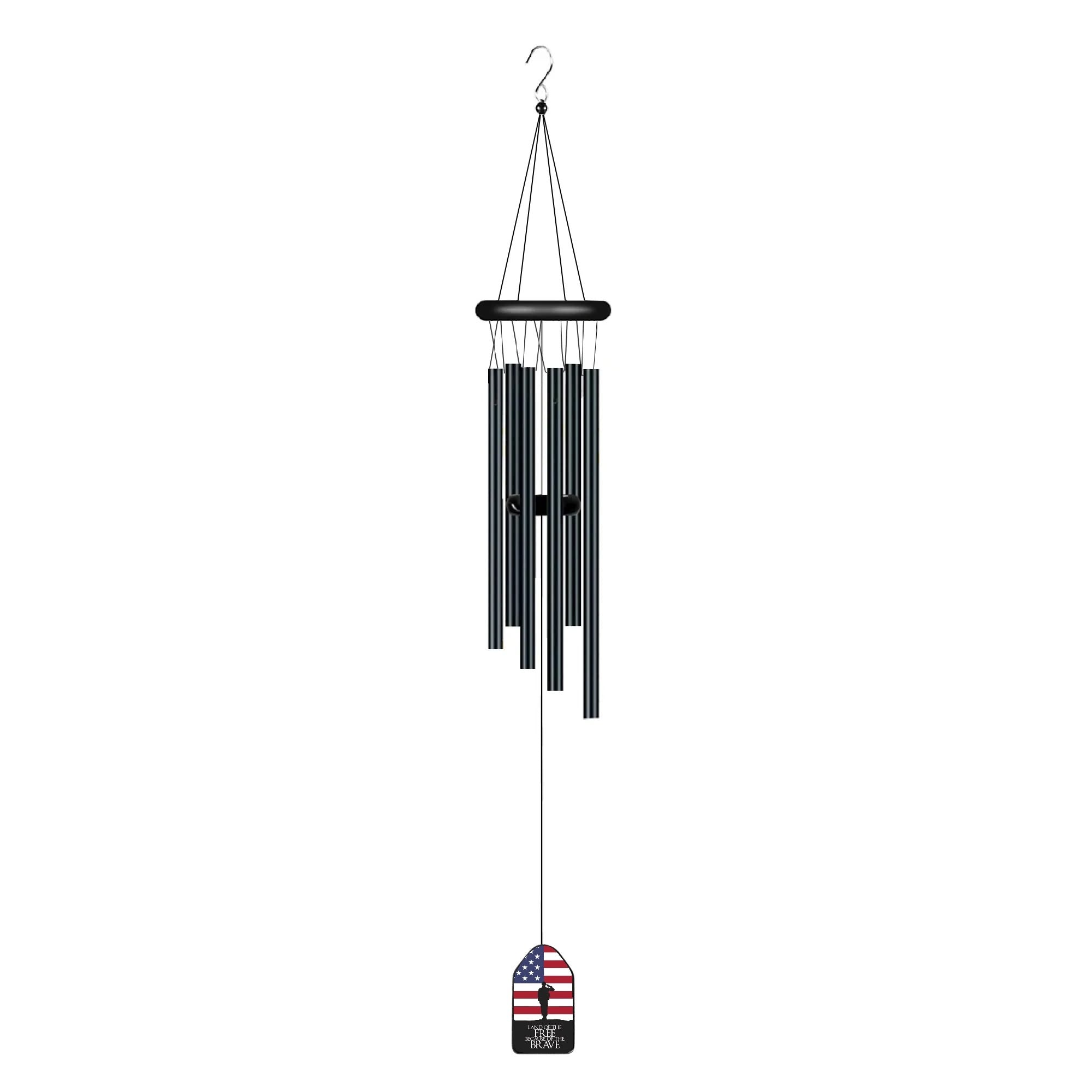 Personalized Black Memorial Wind Chimes for Loss for Anniversary Detailed View 4 | Our Phoenix Rise