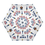 Personalized Patriotic Auto Open Close Umbrella - closed view | Our Phoenix Rise