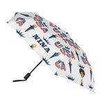 Personalized Patriotic Auto Open Close Umbrella - fabric texture detail | Our Phoenix Rise