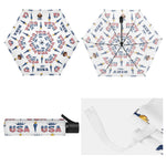 Personalized Patriotic Auto Open Close Umbrella - compact folded view | Our Phoenix Rise