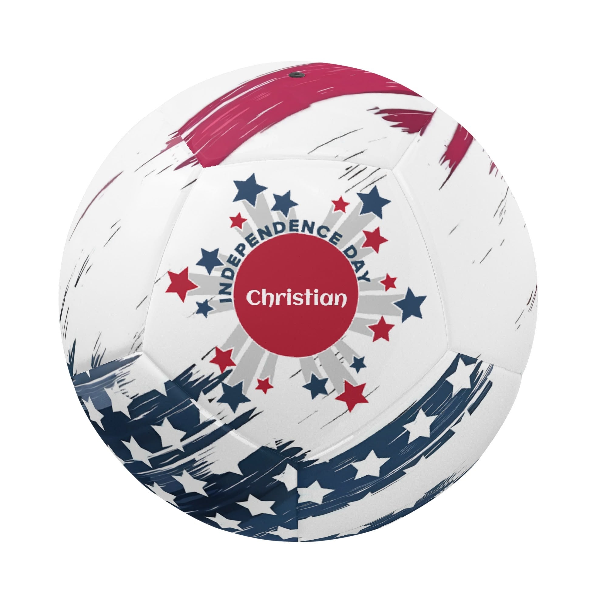 Personalized Patriotic Soccer Ball - 4th of July design with stars and stripes | Our Phoenix Rise