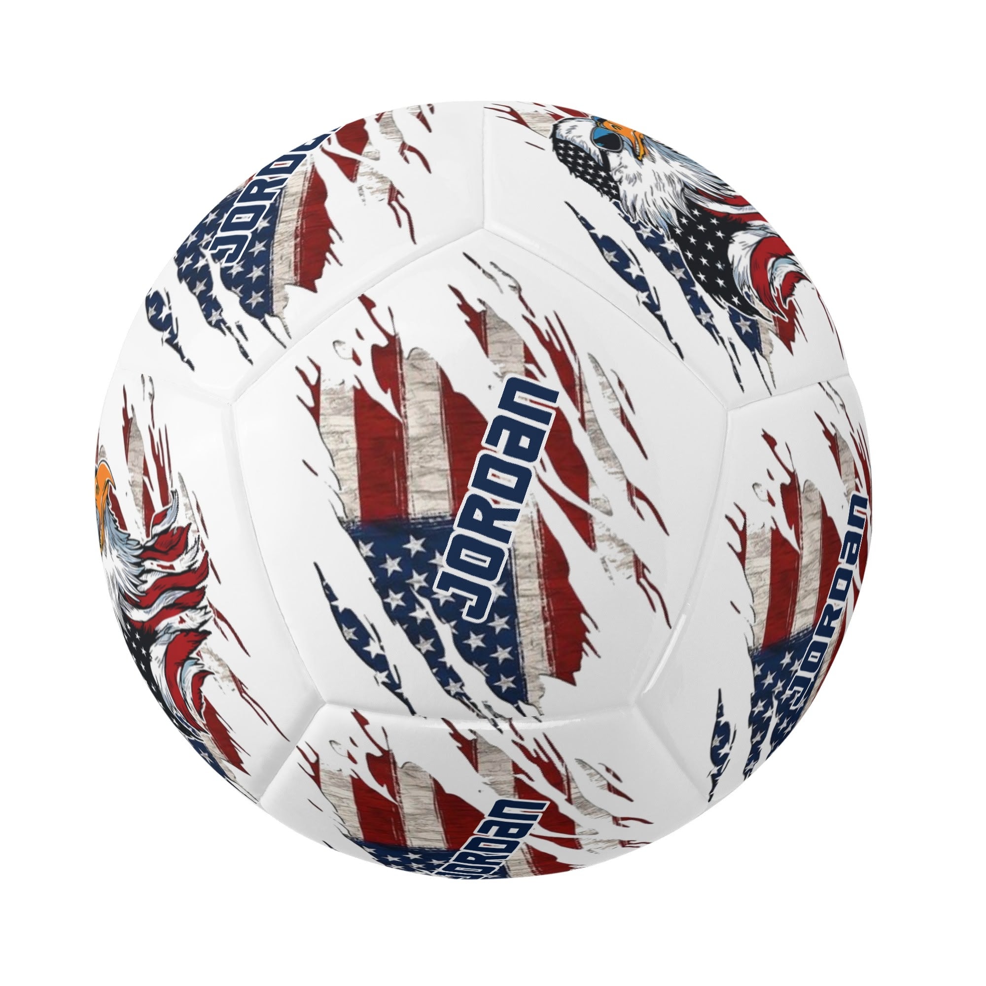 personalized patriotic soccer ball - detailed view of eagle graphic | Our Phoenix Rise