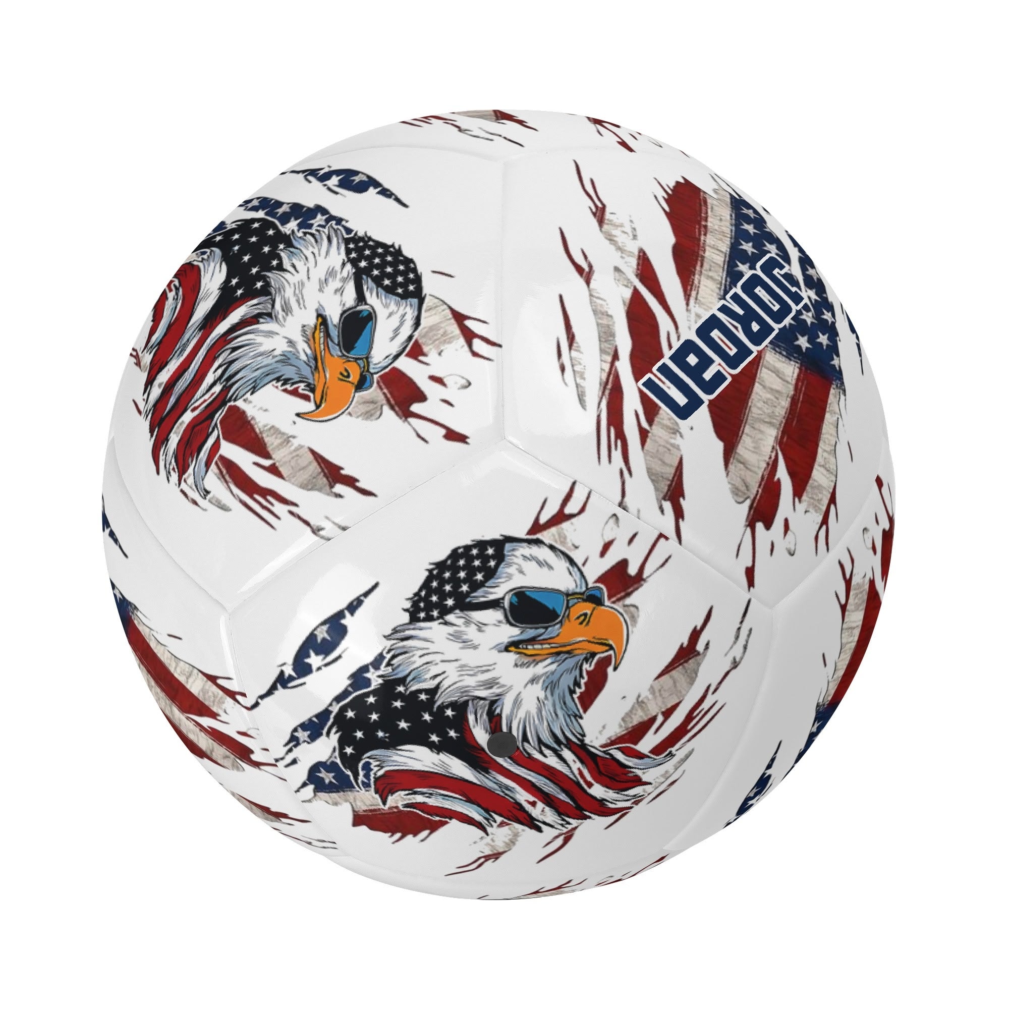 personalized patriotic soccer ball - custom name detail on ball | Our Phoenix Rise