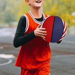 American Flag Patriotic Basketball - Inflated for play, dynamic angle | Our Phoenix Rise