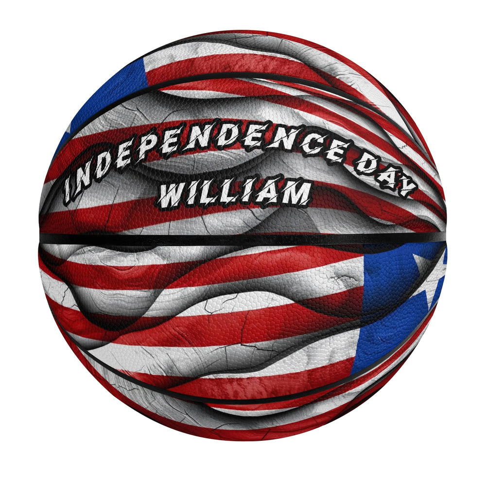 Personalized Independence Day Basketball