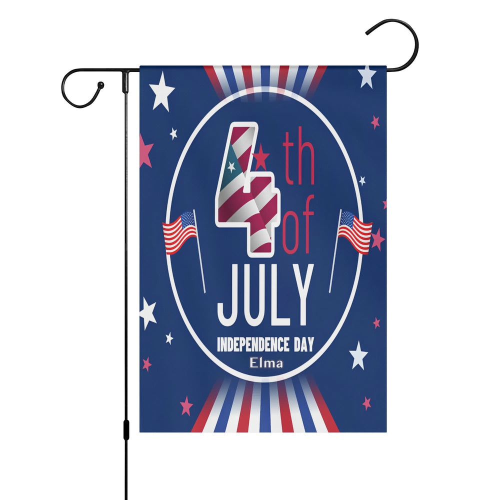 4th of July Garden Flag Banner 12x18 Inch