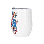 Personalized Patriotic 12oz Insulated Wine Tumbler - Close-up of 'USA' design elements | Our Phoenix Rise