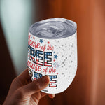 Personalized Patriotic 12oz Wine Tumbler - Blank tumbler with speckled texture | Our Phoenix Rise