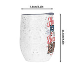 Personalized Patriotic 12oz Wine Tumbler - Close up of speckled texture | Our Phoenix Rise