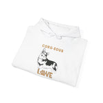 Corgi Love Hoodie, Cozy Sweatshirt, Dog Lover Gift, Pet Appreciation, Cute Animal Apparel, Perfect for Birthdays & Celebrations - Iron Phoenix GHG