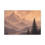 Sunset Mountain Landscape Matte Canvas