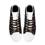 Mens Christmas Inspired Rubber High Top Canvas Shoes with Graffiti Style