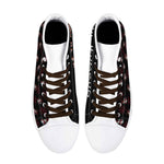Mens Christmas Inspired Rubber High Top Canvas Shoes with Graffiti Style