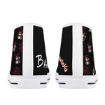 Mens Christmas Inspired Rubber High Top Canvas Shoes with Graffiti Style