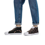 Mens Christmas Inspired Rubber High Top Canvas Shoes with Graffiti Style