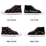 Mens Christmas Inspired Rubber High Top Canvas Shoes with Graffiti Style