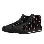 Mens Christmas Inspired Rubber High Top Canvas Shoes with Graffiti Style