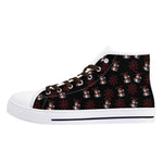 Mens Christmas Inspired Rubber High Top Canvas Shoes with Graffiti Style