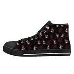 Mens Christmas Inspired Rubber High Top Canvas Shoes with Graffiti Style