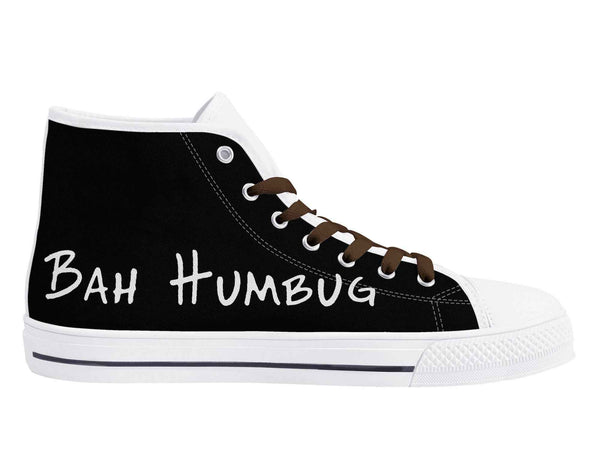 Mens Christmas Inspired Rubber High Top Canvas Shoes with Graffiti Style