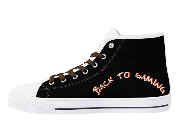 Mens Christmas Inspired Rubber High Top Canvas Shoes with Graffiti Style