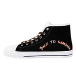 Mens Christmas Inspired Rubber High Top Canvas Shoes with Graffiti Style