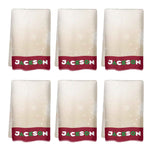 Personalized Christmas Plaid Hand Towel 6-Pack - Stack of towels folded diagonally, ready for display | Our Phoenix Rise