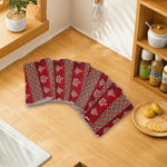 Personalized Christmas Plaid Hand Towel 6-Pack - Six towels laid flat from front, showing custom placeholder | Our Phoenix Rise