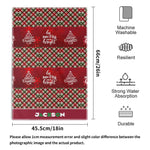 Personalized Christmas Plaid Hand Towel 6-Pack - Six towels laid flat from angle, highlighting plaid pattern | Our Phoenix Rise