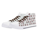 Mens Not Today Santa Canvas High Top Shoes with Rubber Outsole