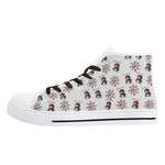 Mens Not Today Santa Canvas High Top Shoes with Rubber Outsole