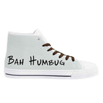 Mens Not Today Santa Canvas High Top Shoes with Rubber Outsole