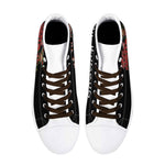 Mens Not Today Santa Canvas High Top Shoes with Rubber Outsole