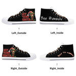 Mens Not Today Santa Canvas High Top Shoes with Rubber Outsole