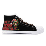 Mens Not Today Santa Canvas High Top Shoes with Rubber Outsole