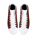 Red Plaid Christmas High Top Canvas Shoes - Heel detail, comfortable sole | Our Phoenix Rise