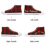 Red Plaid Christmas High Top Canvas Shoes - Interior view, soft lining | Our Phoenix Rise