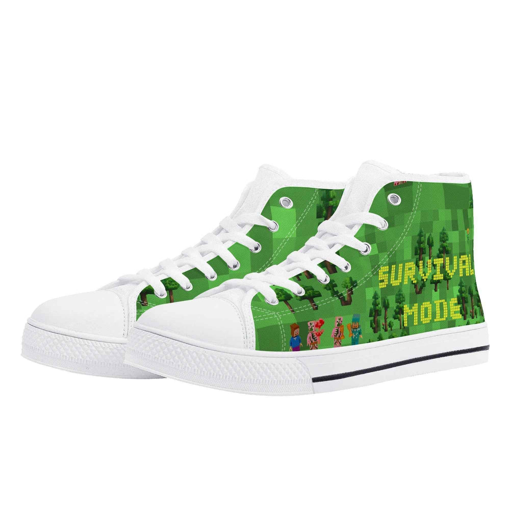 Survival Game Style Rubber High Top Canvas Shoes for Men and Women