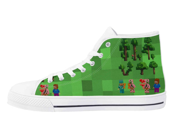 Survival Game Style Rubber High Top Canvas Shoes for Men and Women