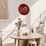 Not Today Santa Christmas Round Metal Sign - on wall in home office | Our Phoenix Rise