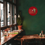 Personalized Not Today Santa Elf Metal Wall Sign - on green cafe wall | Our Phoenix Rise