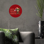 Personalized Not Today Santa Elf Metal Wall Sign - on grey living room wall | Our Phoenix Rise