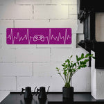 Gamer Heartbeat Aluminum Sign 16x4 Inches - Custom Printed Metal Wall Art, USA Made Main Perspective | Our Phoenix Rise