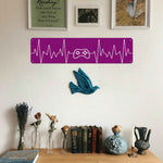 Gamer Heartbeat Aluminum Sign 16x4 Inches - Custom Printed Metal Wall Art, USA Made Detailed View 3 | Our Phoenix Rise