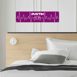Gamer Heartbeat Aluminum Sign 16x4 Inches - Custom Printed Metal Wall Art, USA Made
