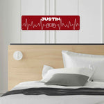 Gamer Heartbeat Aluminum Sign 16x4 Inches - Custom Printed Metal Wall Art, USA Made