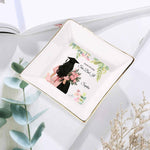 Elegant Custom Graduation White Square Plates - Microwave & Dishwasher Safe for Family & Events Detailed View 2 | Our Phoenix Rise
