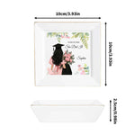 Elegant Custom Graduation White Square Plates - Microwave & Dishwasher Safe for Family & Events Detailed View 6 | Our Phoenix Rise