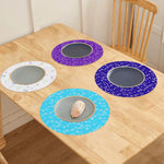Winter Snowflake Round Placemats - placemat on dining table setting | Our Phoenix Rise